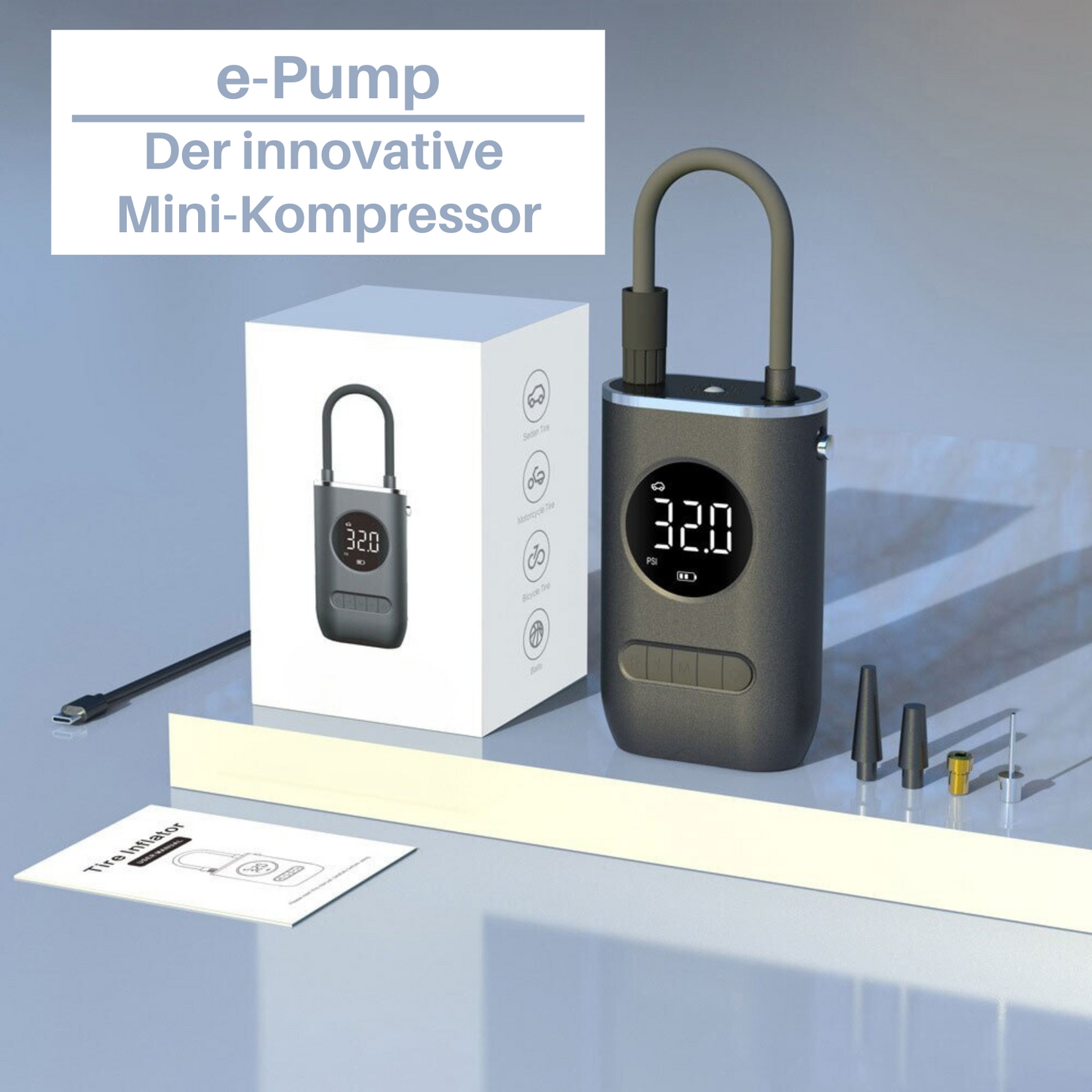 ePump™ – De veelzijdige op batterijen werkende luchtpomp