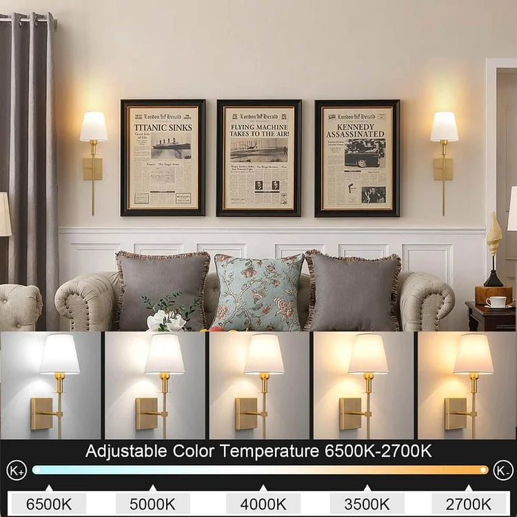 Oplaadbare draadloze wandlamp (set van 2)