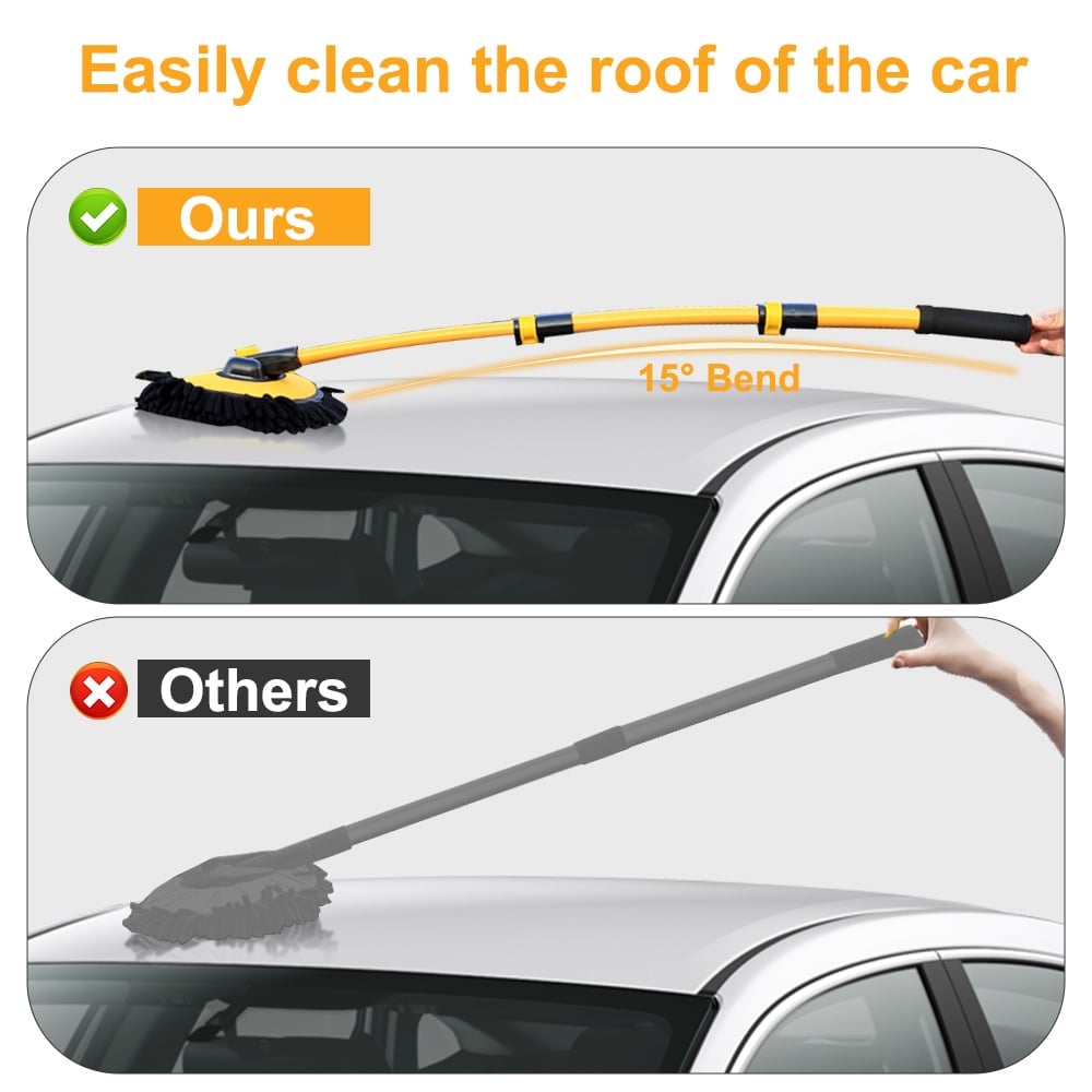 Zaubermopp® 2.0 Uittrekbare Autowasbezem met Buigstang