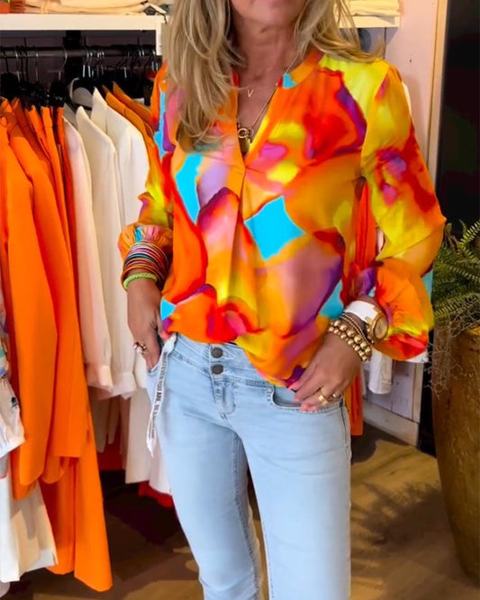 Hanna™ Hemden mit langen Ärmeln und farbenfrohem Casual-Stil