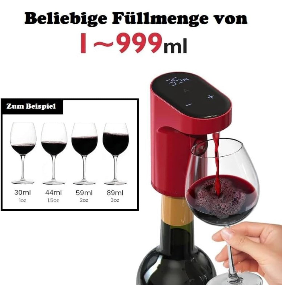 Digitale drankdispenser met hoeveelheidsmodus