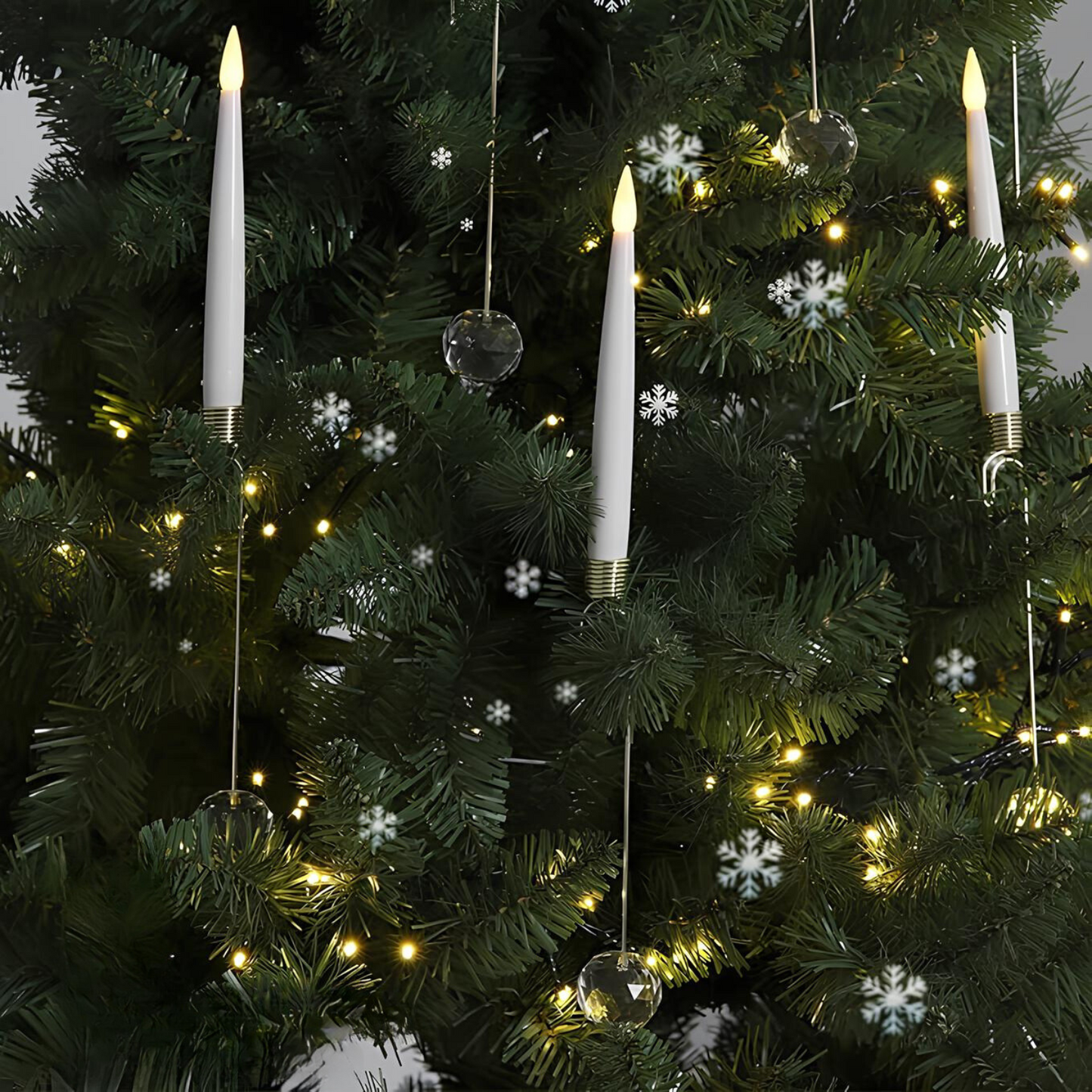 Flammenlose Weihnachtsbaumkerzen
