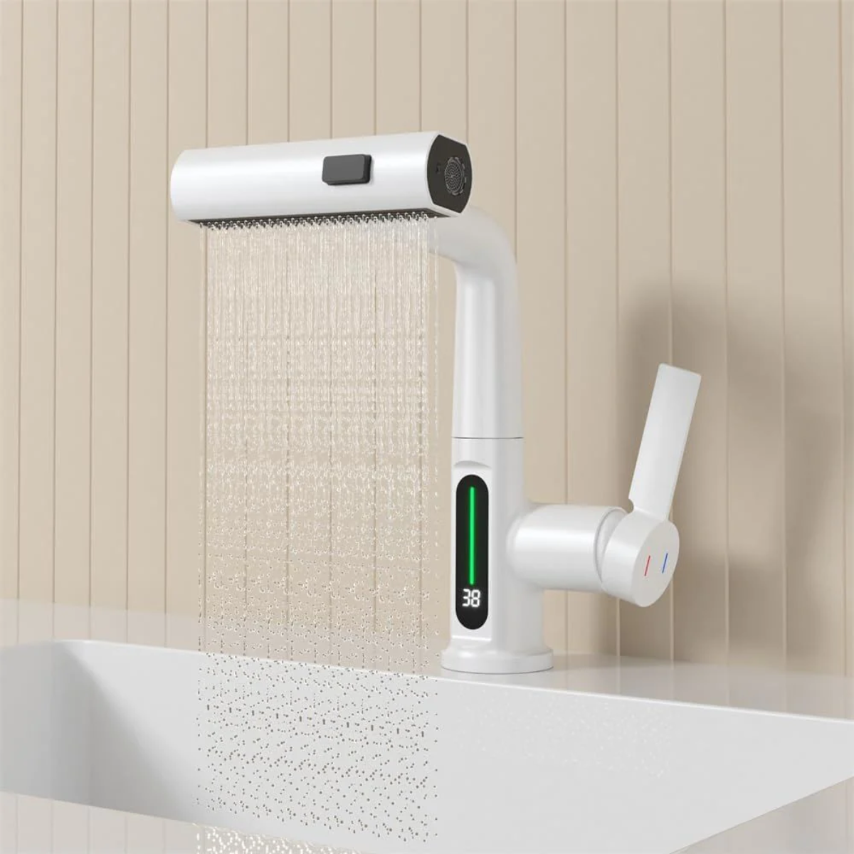TerraFaucet™ 3 in 1 intelligenter digitaler Temperaturanzeige Wasserfall Küchenarmatur
