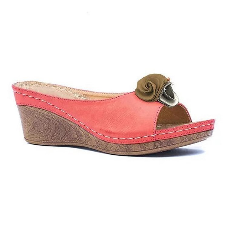 Marie™ | Ergonomische Sandale aus veganem Leder mit geblümten Riemen