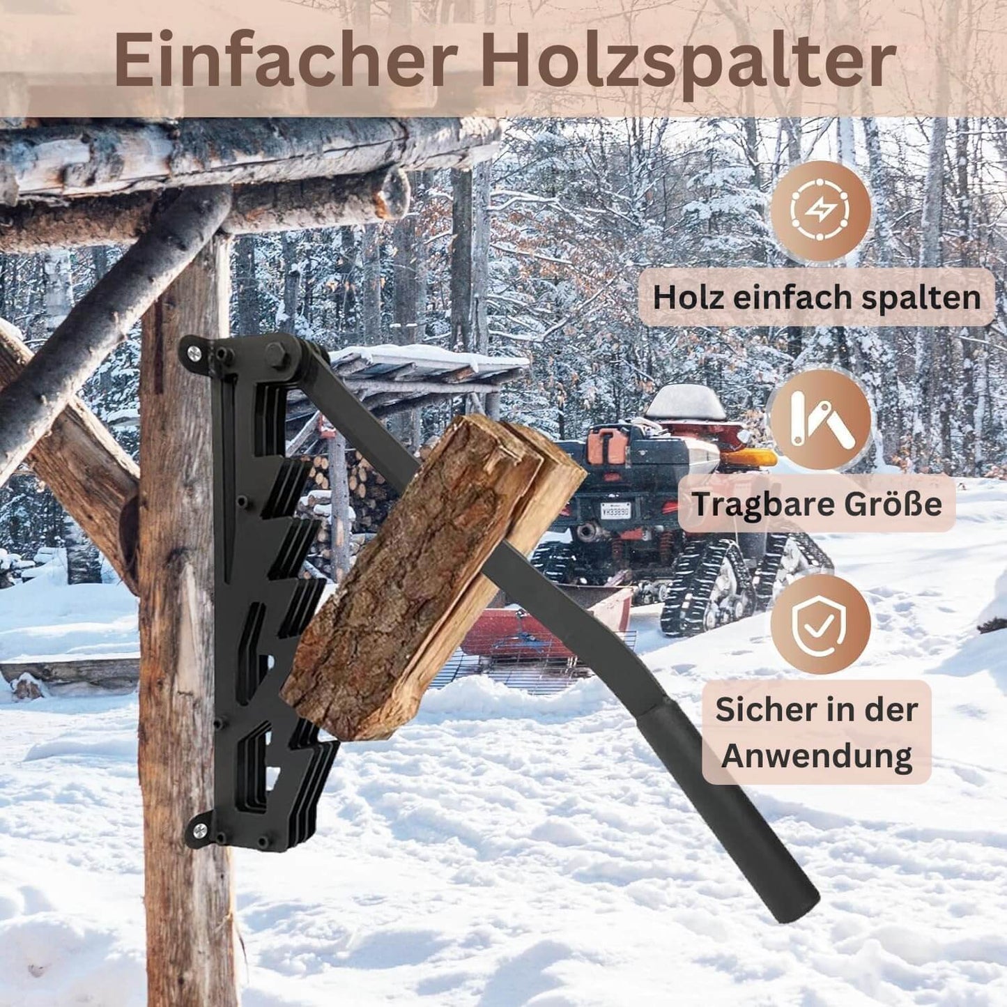 Einfacher Holzspalter™ Wandmontierter Feuerholzspalter