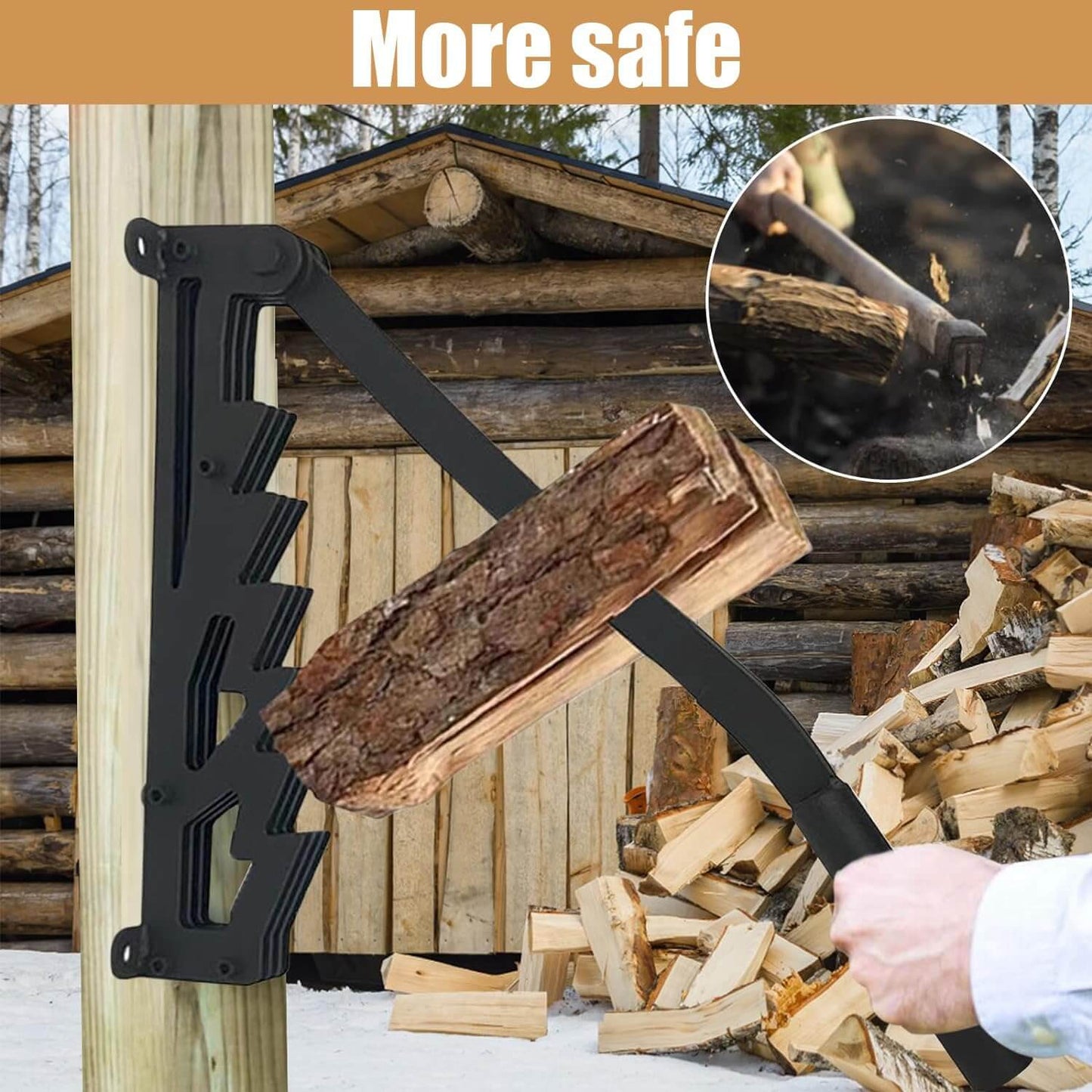 Einfacher Holzspalter™ Wandmontierter Feuerholzspalter